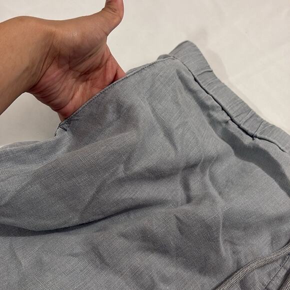 James Perse Womens XL Linen Drawstring Pull on Pants Lagenlook Lightweight - Picture 4 of 11